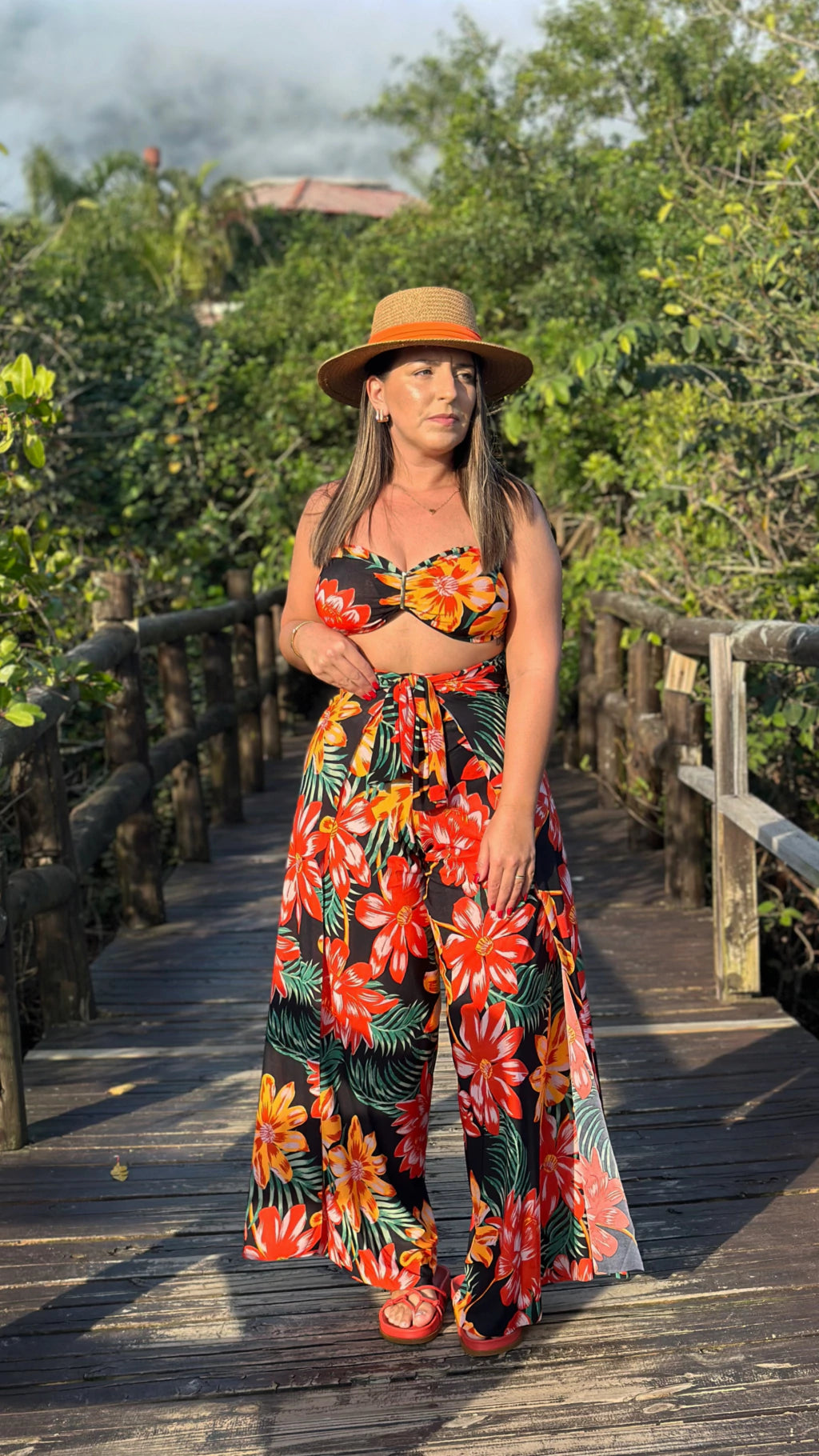Conjunto flores de verão