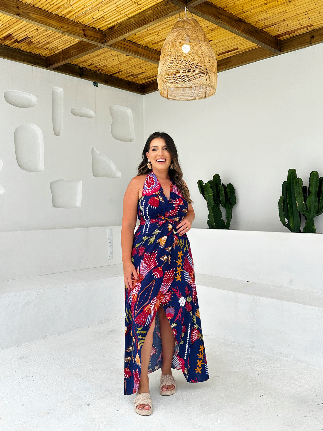 Saída Longa Tie Dye Laranja