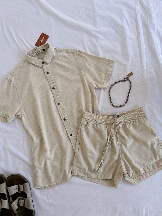 Camisa Linho Areia Clara