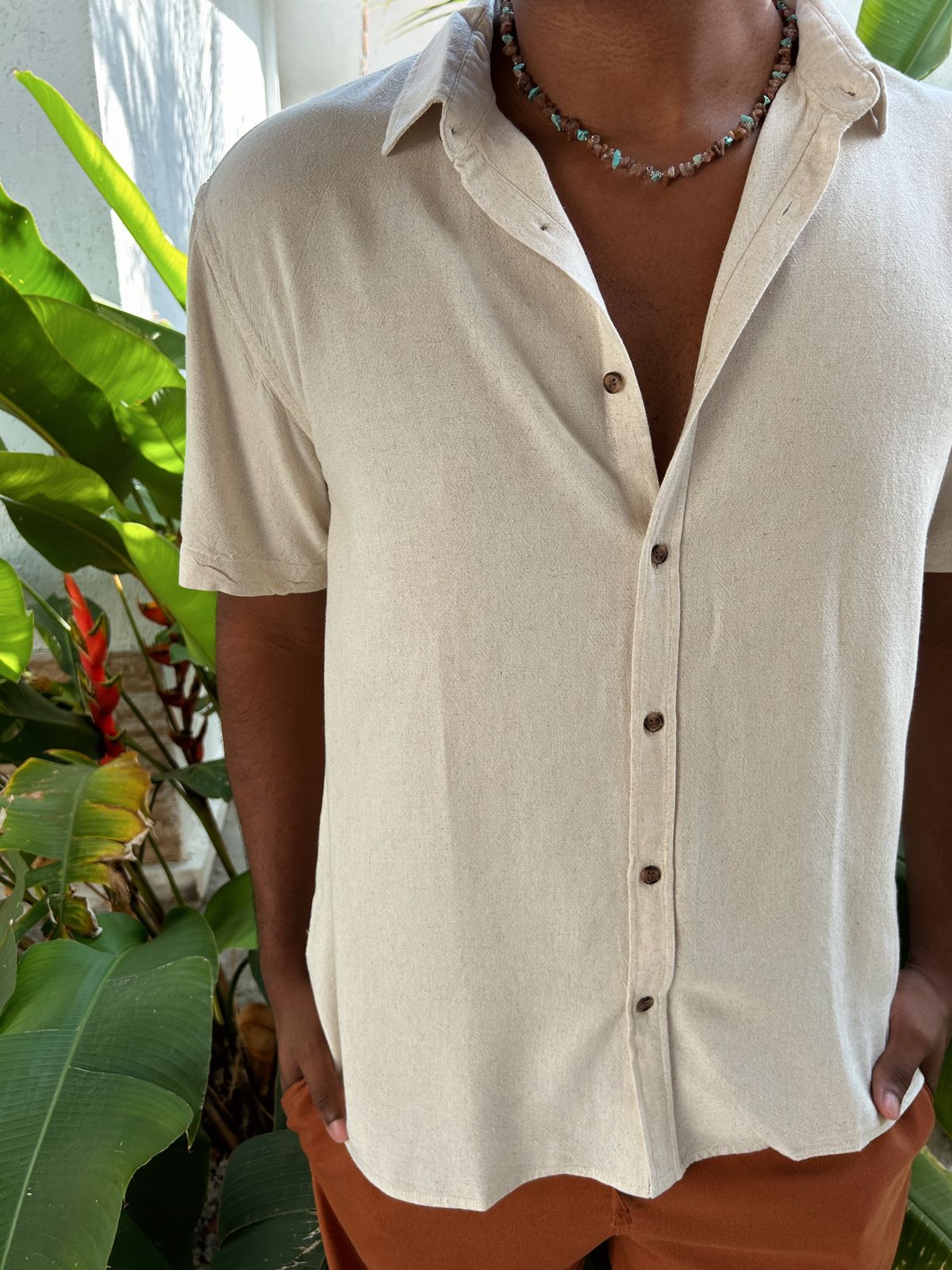 Camisa Linho Areia Clara