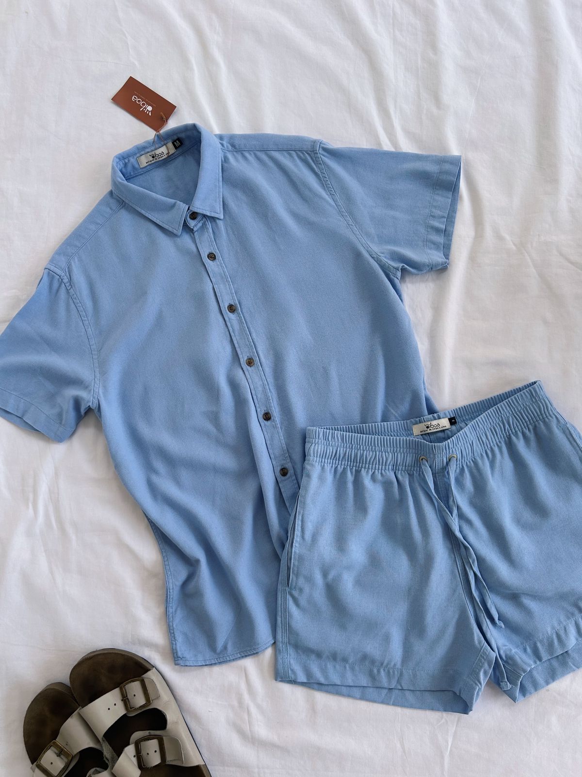 Camisa Linho Céu Azul